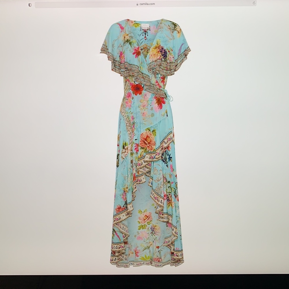 Camilla Blue and White Maxi Dress - Picture 8 of 14